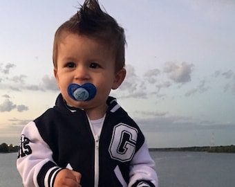 Personalized Baby Varsity Jacket: Custom Infant Jacket, New Parent Gift