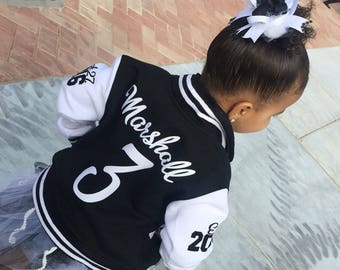 Kids Varsity Jacket - Custom Varsity Personalized Kids Spring Jacket - Letterman Jacket - Monogrammed Team Varsity Jacket