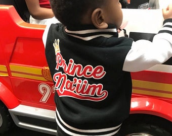 Newborn Baby Letterman Jacket - Personalized Jacket for Baby - Custom Toddler Jacket - Birthday Gift - Personalized Gift for Niece Nephew