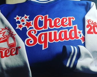 Personalized Cheerleading Varsity Jacket - Cheer Team Varsity Jacket - Cheer Squad School Varsity Jacket - Personalized Cheer Team Jacket