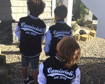 Family Varsity Jackets - Personalized Sibling Jackets - Custom Letterman Jackets for Family - Personalized Matching Sibling Jackets