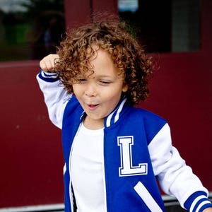 Personalized Varsity Jacket - Boys or Girls Back To School Custom Made Jackets - Best Seller Made in Canada - Monogrammed Toddler Jacket