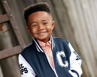 Personalized Kids Varsity Jacket: Custom Letterman Jacket