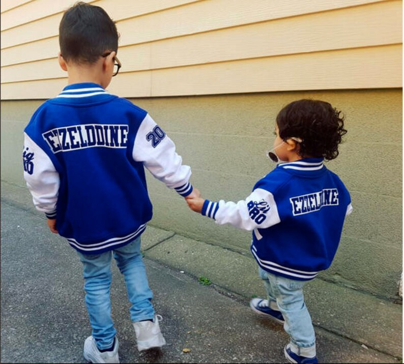 Custom Personalized Toddler Kids Youth Varsity Jacket Made Etsy