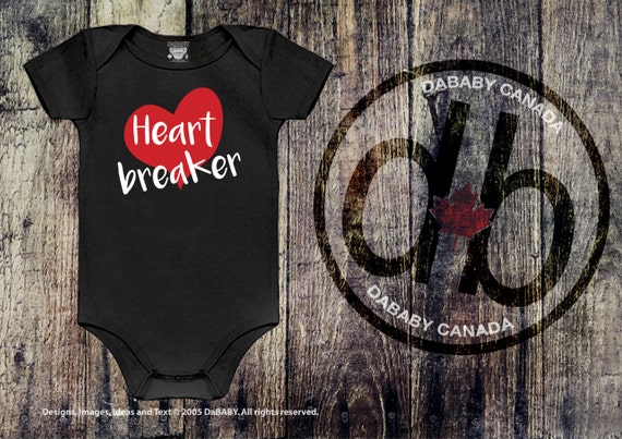 Valentine/'s #heartbreaker Valentine/'s Day Gift Funny Baby Outfit Heartbreaker Baby Bodysuit Funny Baby Clothing Hashtag Heartbreaker
