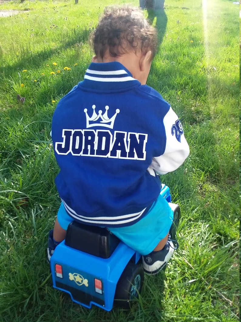 Personalized Baby Lettermen Jacket Personalized Keepsake Baby Gift Toddler Personalized Spring Jacket Best Seller Varsity Jacket image 7