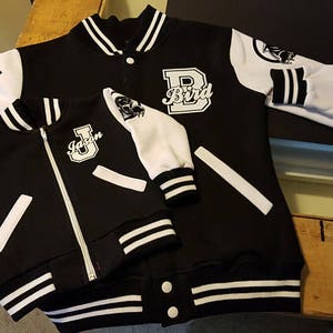 Custom Personalized Toddler Kids Youth Varsity Jacket Made in Canada ...