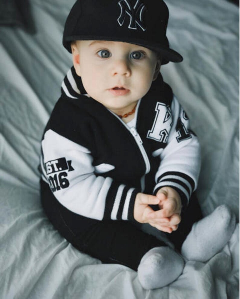Personalized Baby Varsity Jacket: Keepsake Letterman Gift image 2