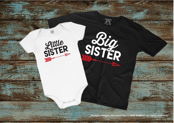Big*Middle*Little Sister Sibling ~ Personalized ~ Infant Toddler t Shirt 