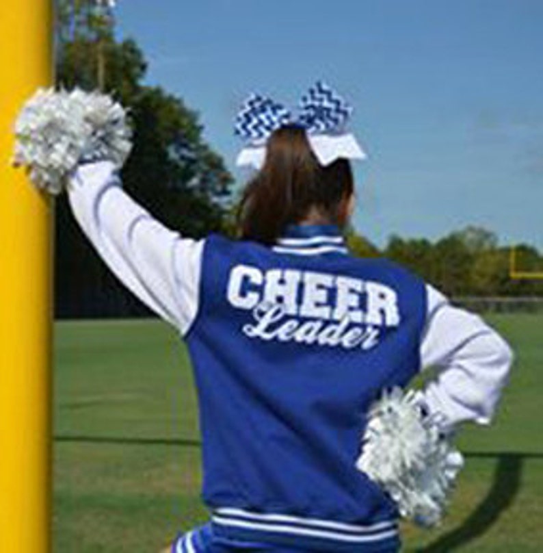 Personalized Cheerleading Varsity Jacket Cheer Team Varsity Etsy