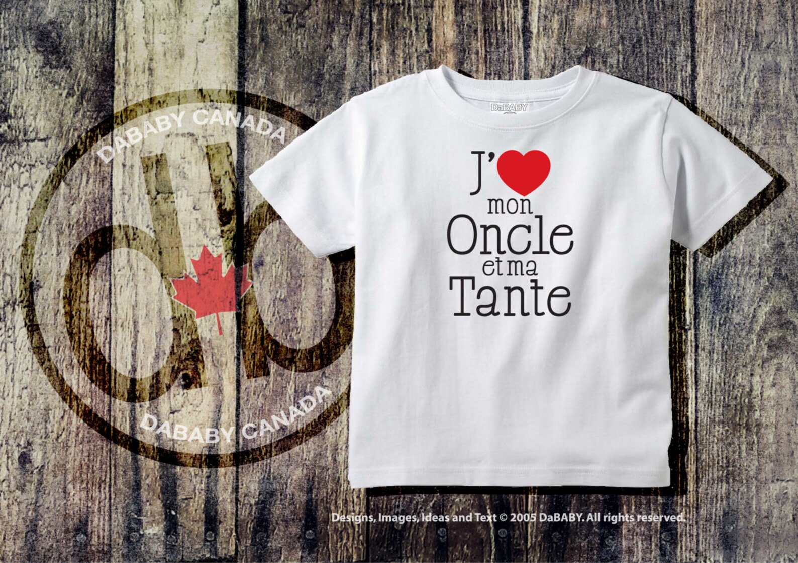 J'aime mon Oncle et ma Tante français design Baby | Etsy
