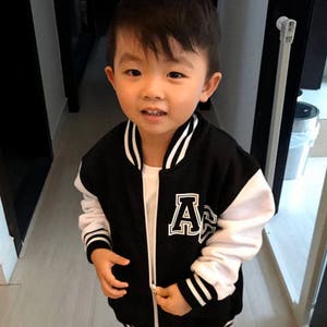 Toddler Letterman Jacket Varsity jacket Custom Varsity Jacket Kids Personalized Jacket Baby Varsity Jacket Custom Baby Jacket image 3