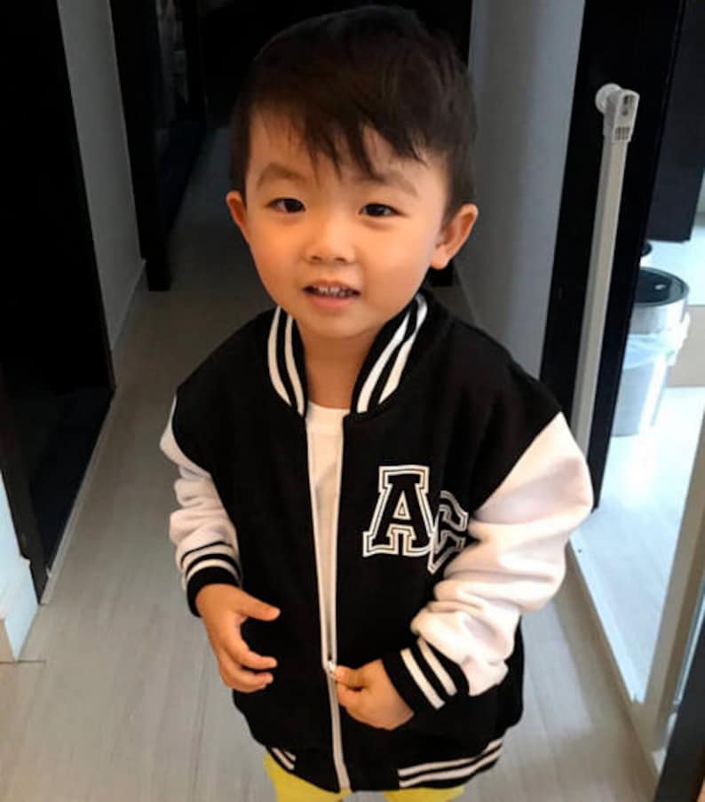 Toddler Letterman Jacket Varsity jacket Custom Varsity Jacket Kids Personalized Jacket Baby Varsity Jacket Custom Baby Jacket image 3