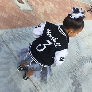 Personalized Baby Varsity Jacket: Keepsake Letterman Gift Navy & White