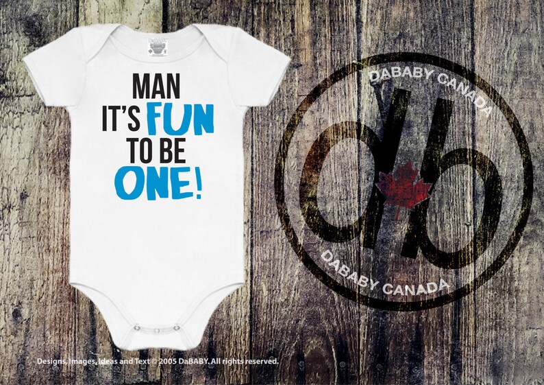 Man It/'s Fun To Be One Toddler T-shirt Cake Smash First Birthday Man It/'s Fun To Be One Bodysuit Toddler Boy/'s First Birthday T-Shirt