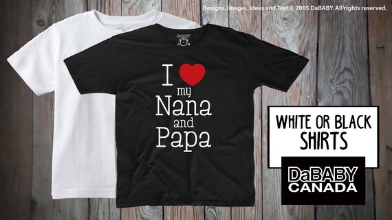 I Love My Nana and Papa T-shirt Nana 
