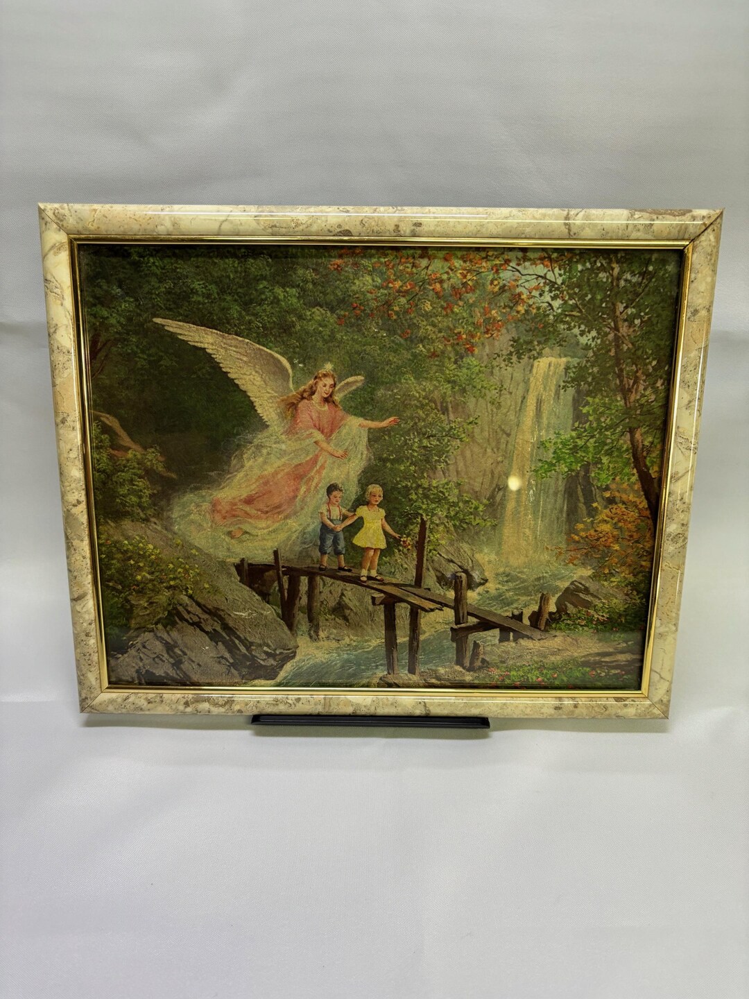 Guardian Angel With Children Vintage Framed Print - Etsy