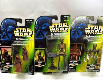 Star Wars Power of the Force Jawas and Droids,  Kenner MOC Lot