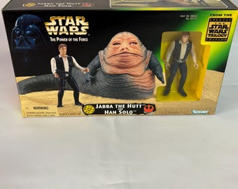Star Wars Jabba the Hutt & Han Solo Power of the Force made by Kenner