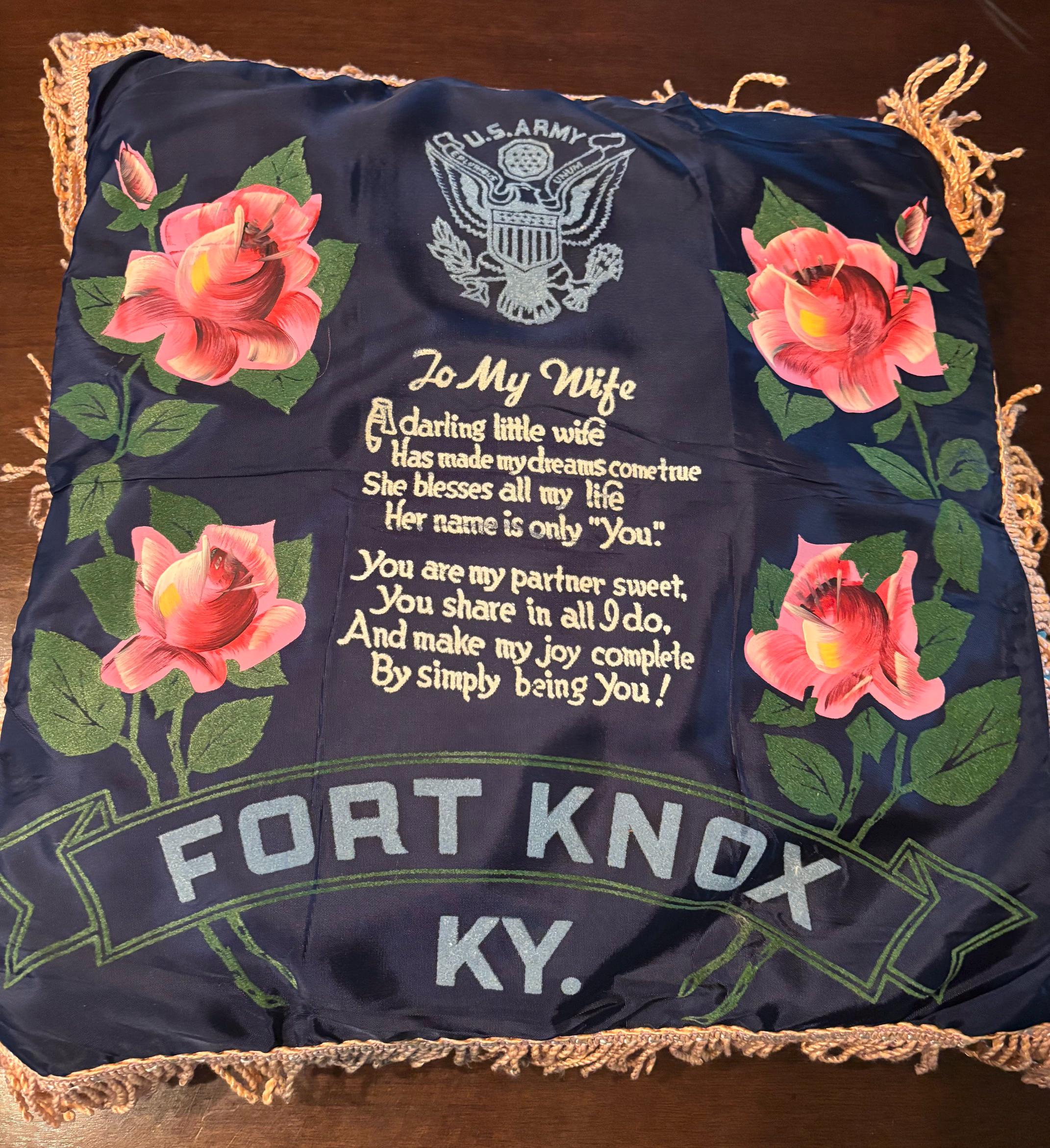 Vintage Military Souvenir Pillow - Etsy