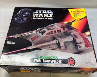 Star Wars Power of the Force Electronic Rebel Snowspeeder Kenner Vintage