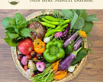 Mix + Match Garden Plants | Live Fruit, Vegetable, Herb, Flower Starters | Heirloom Varieties