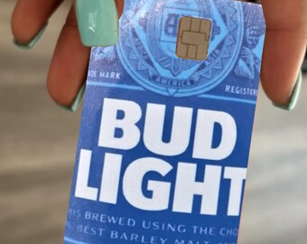 Custom bud light beer debit/credit card skin