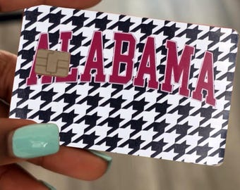 Alabama football houndstooth debit/credit card skins