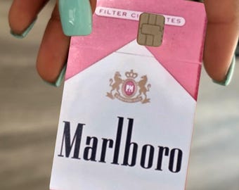 Pink Marlboro cigarettes debit/credit card skin