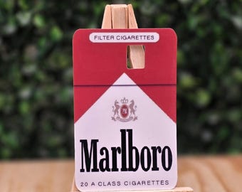 Custom red cigarettes debit/credit card skin