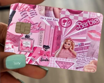 Barbie fan art collage debit/credit card skins