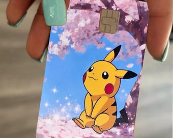 Custom Pokémon pikachu fan art debit/credit card skin
