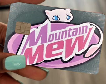 Custom fan art mountain mew Pokémon debit/credit card skin