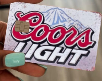 Custom Coors light beer debit/credit card skin