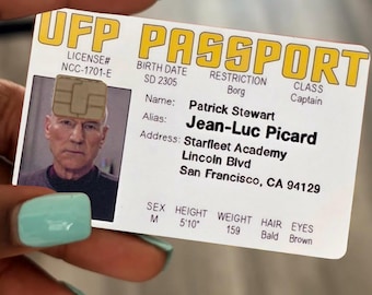 Jean Luc Picard passport debit/credit card skin