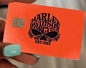 Custom Harley Davidson skull debit/credit card skin