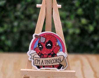 Deadpool I’m a unicorn sticker