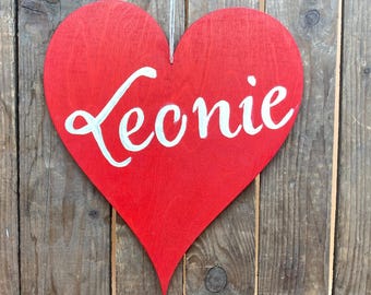 Maibaumherz oder Hochzeitsherz mit Wunschnamen (wetterfest)