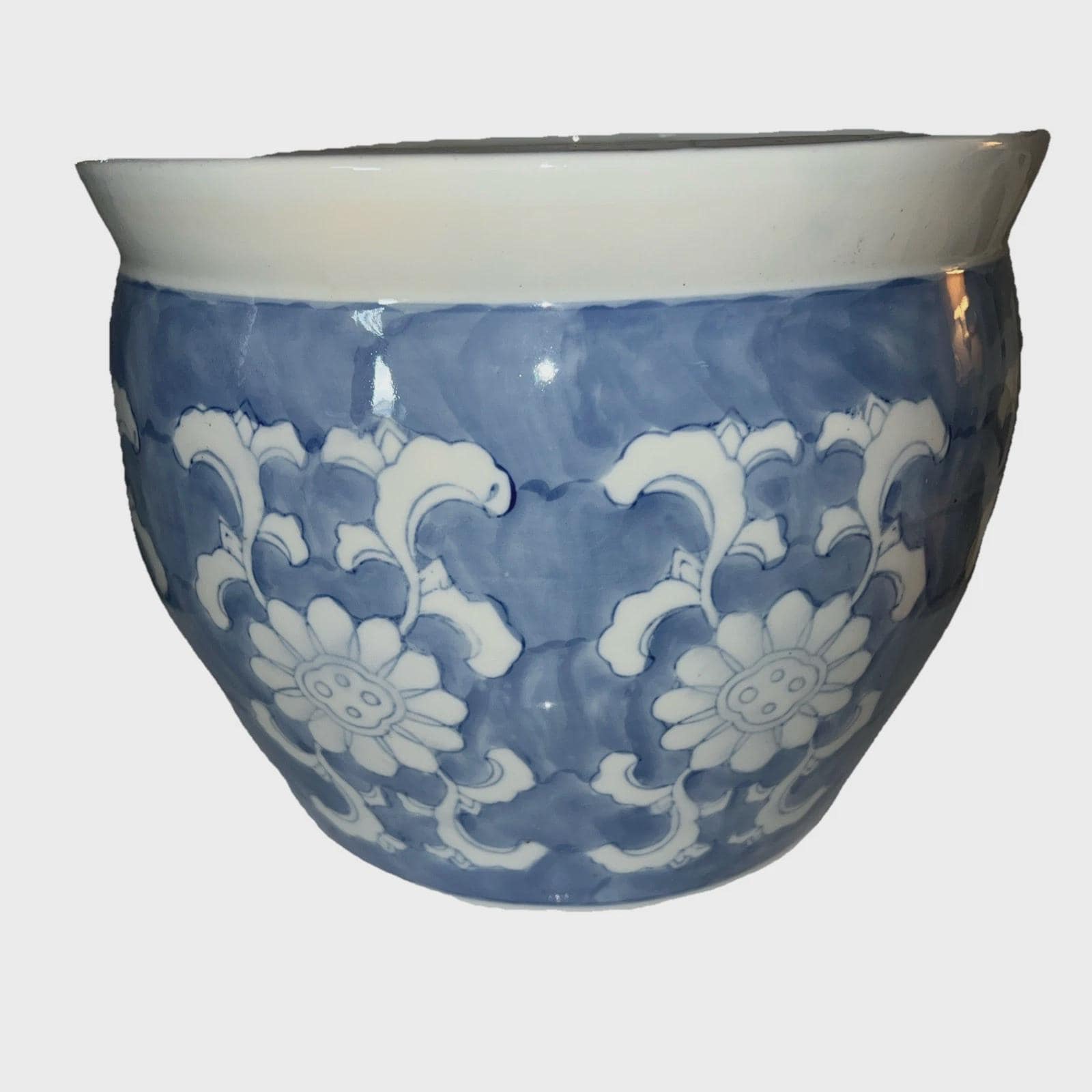 Chinese Blue and White Floral Bowl - Etsy