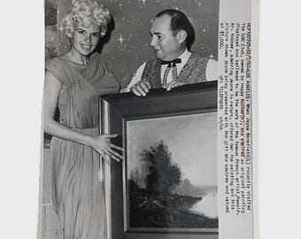 1960 Original UPI Press Photo Jayne Mansfield & Happy Kooner 400 Club Hollywood