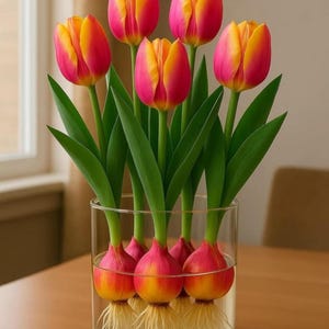 Bulbos de tulipán Heartfire – Forzado en interior con refrigeración previa