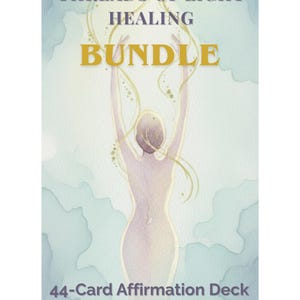 Affirmation Cards | 44-Card Printable Deck, Coloring Collection + Free Online Qigong Class (Digital Download) Bundle