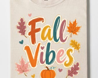 Fall Vibes PNG, Brushstroke Autumn PNG Design, Cute Preppy Autumn PNG, Trendy Fall clip art png