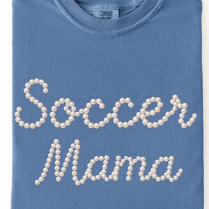 Soccer Mama Pearl PNG, Coquette Mama Mom Design, Trendy Script Digital Download