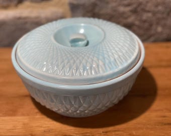 Hull Vintage-Backform, helle Aquafarbe, gestepptes Rautenmuster