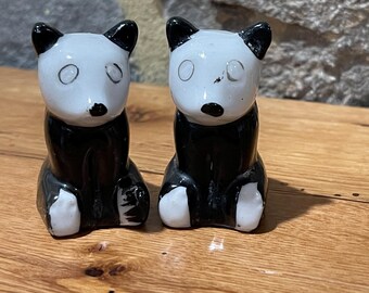 Saliera e pepiera vintage a forma di panda, Giappone