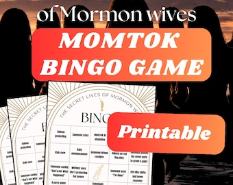 Juego de bingo MomTok: Fiesta para ver "Las vidas secretas de las esposas mormonas" (Descarga instantánea)