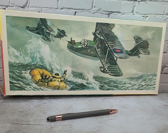 Vintage SMER Supermarine Walrus 1/50 Model Kit Offen & Komplett RAF Royal Navy
