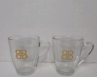 Juego de 2 tazas de café de cristal transparente con diseño vintage de Baileys Irish Cream
