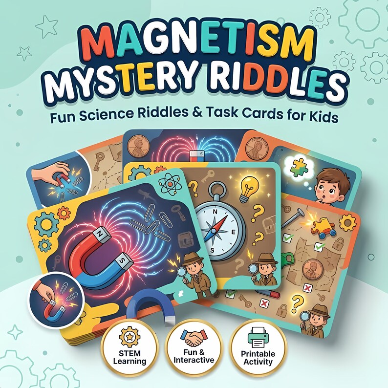 Magnetism Mystery Riddles | STEM Printable Activity | Science ...